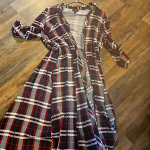 Torrid plaid duster, 0